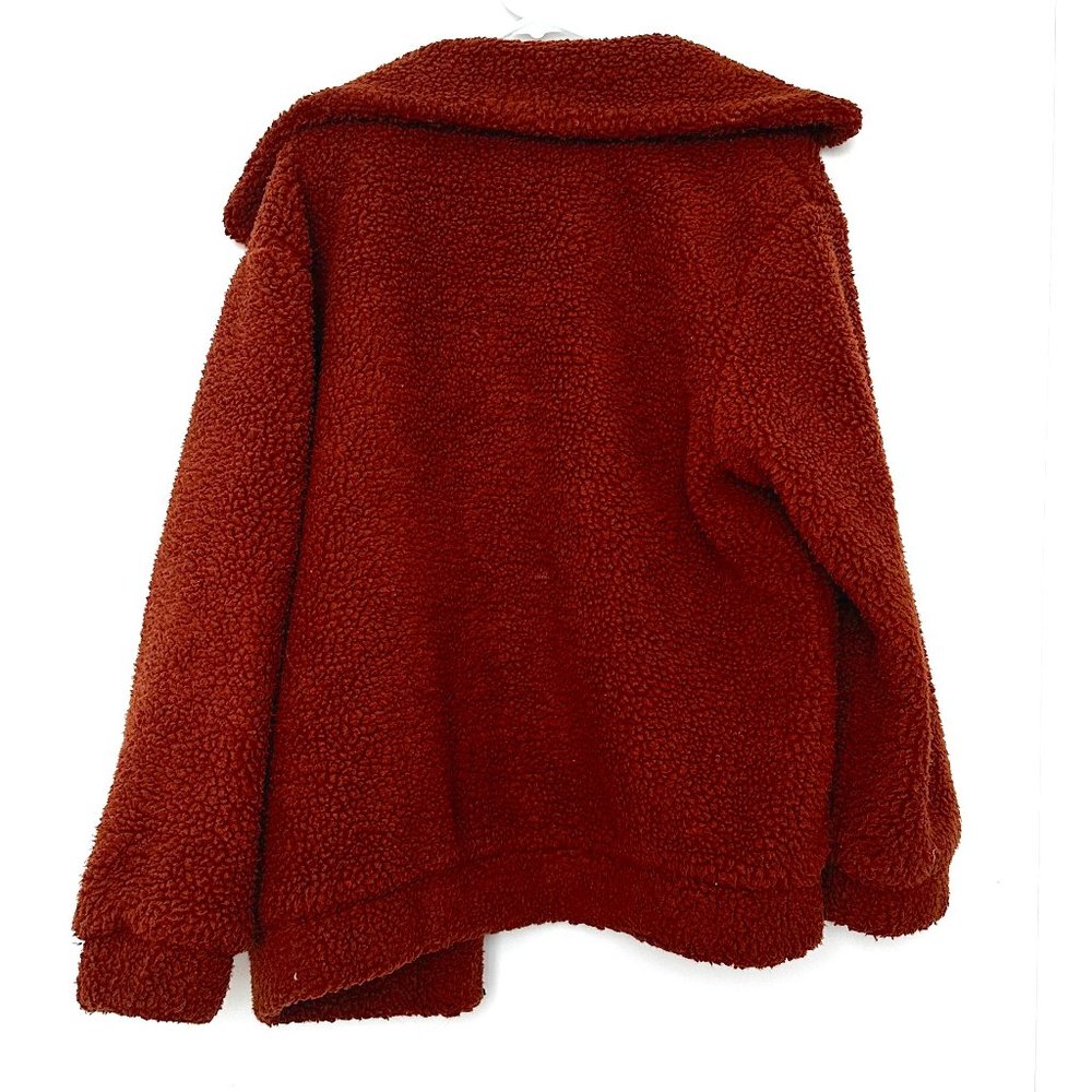 Women's Orange Teddy Jacket - Picture 3 of 4